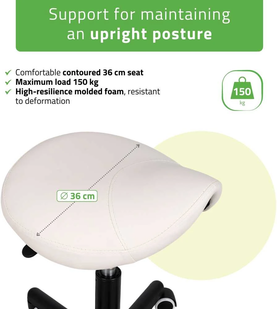 Habys Balninė ergonomiška meistro kėdutė Lumo Comfy Base baltas