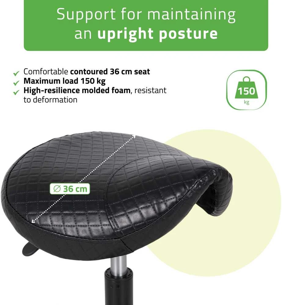 Habys Balninė ergonomiška meistro kėdutė Lumo Comfy Base juodas