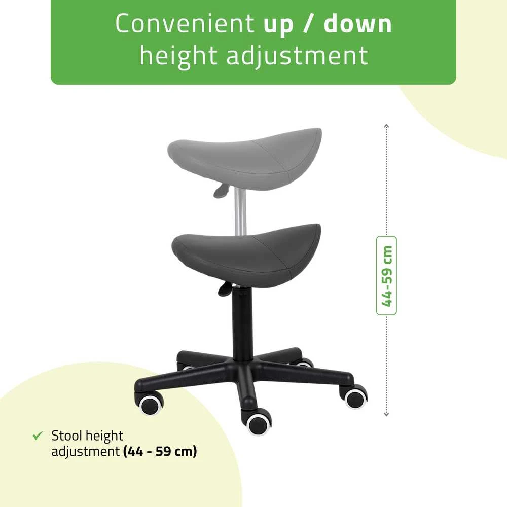 Habys Balninė ergonomiška meistro kėdutė Lumo Comfy Base pilkas
