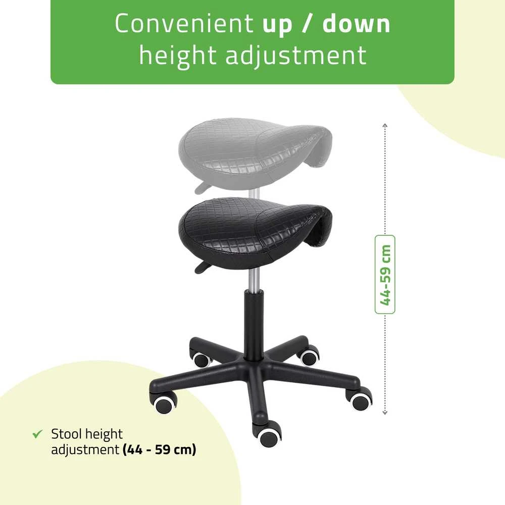 Habys Balninė ergonomiška meistro kėdutė Lumo Comfy Base juodas