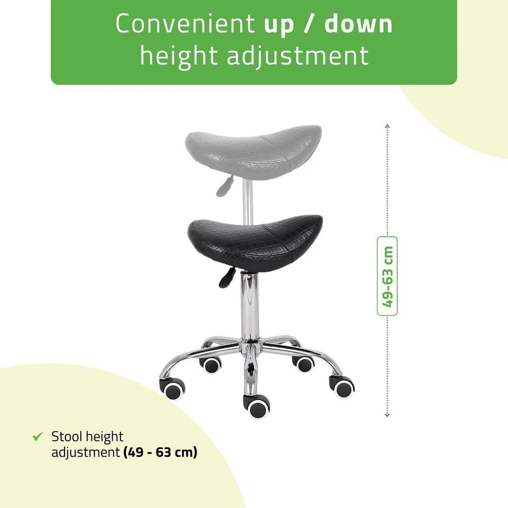 Habys Balninė kosmetologinė meistro kėdutė Lofi Comfy Base juodas