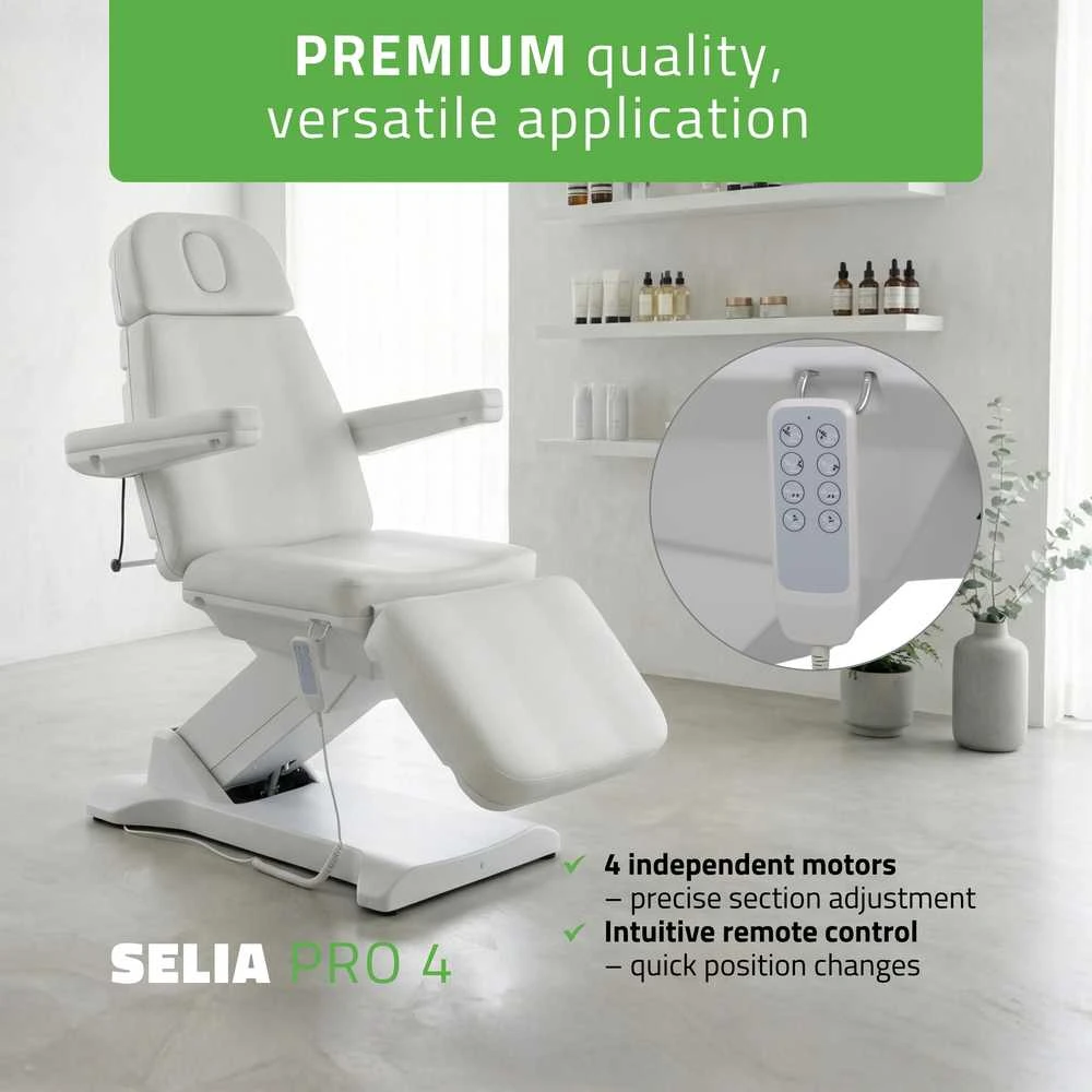Habys Elektrinis kosmetologinis krėslas Selia PRO 4 Touch Core K329 Pilkas