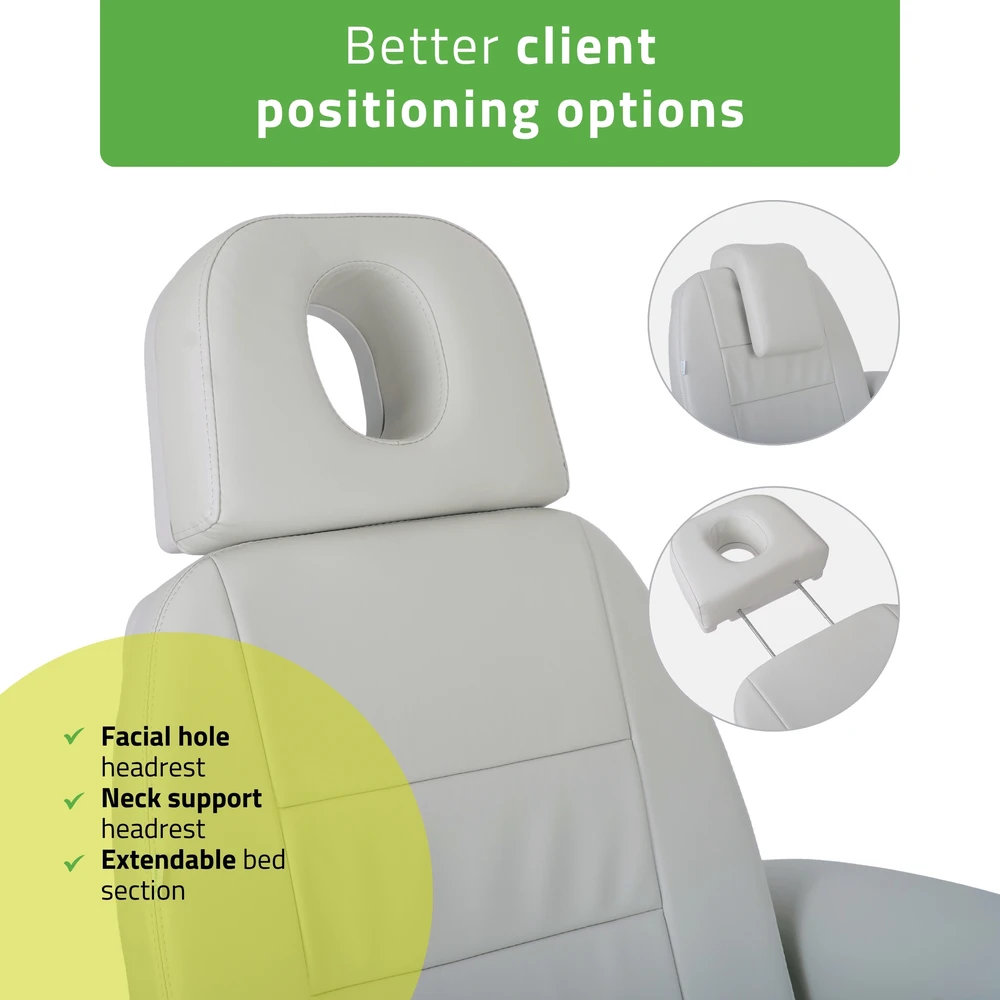 Habys Elektrinis kosmetologinis krėslas Velora PRO 4 Touch Core, pilkas