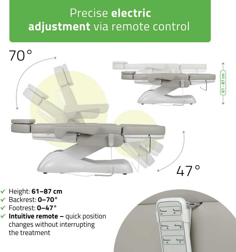 Habys Elektrinis kosmetologinis krėslas Leo PRO 4Grey
