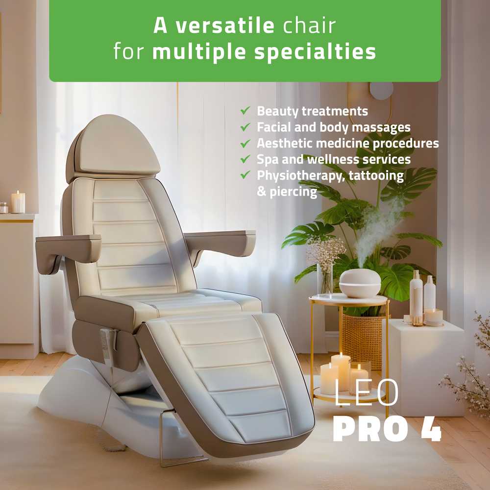 Habys Elektrinis kosmetologinis krėslas Leo PRO 4Grey