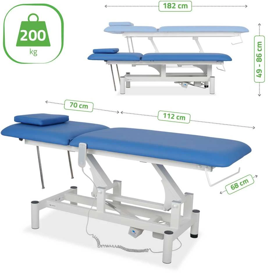 Habys Elektrinis kosmetologinis masažo stalas Optima Satin Comfort K723 Mėlyna