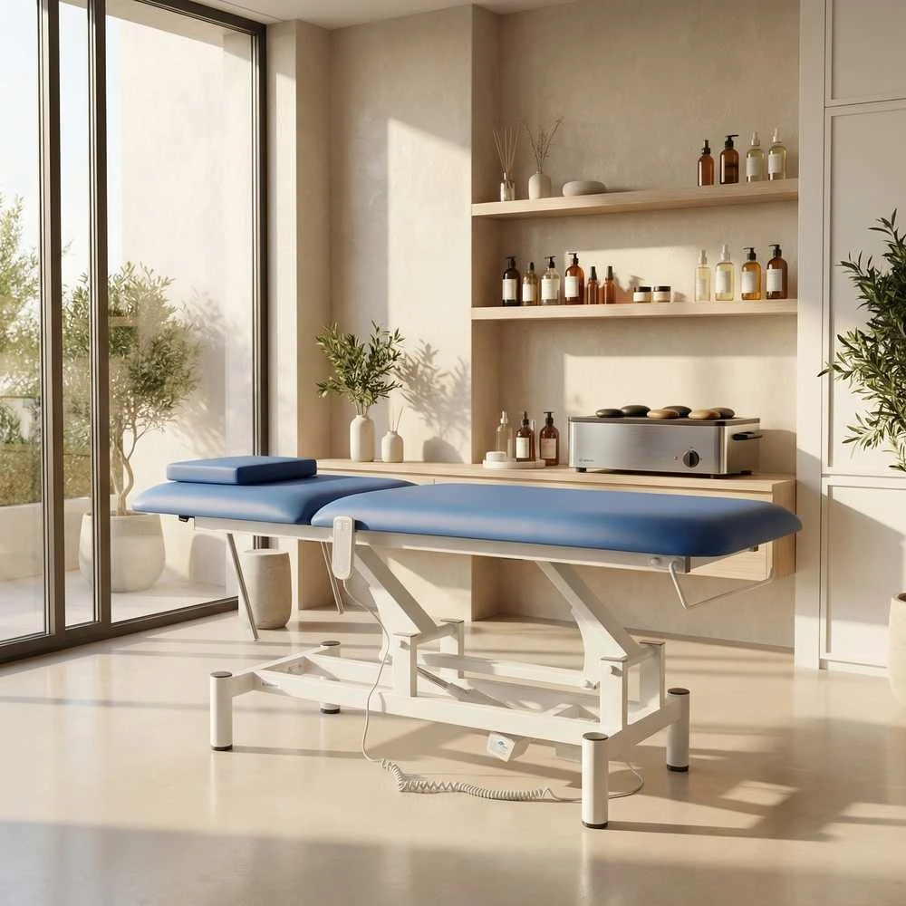 Habys Elektrinis kosmetologinis masažo stalas Optima Satin Comfort K723 Mėlyna