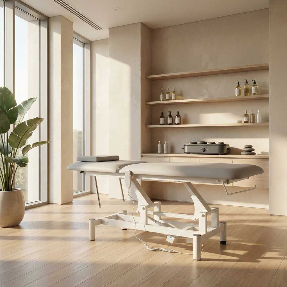 Habys Elektrinis kosmetologinis masažo stalas Optima Satin Comfort K729 Pilkas
