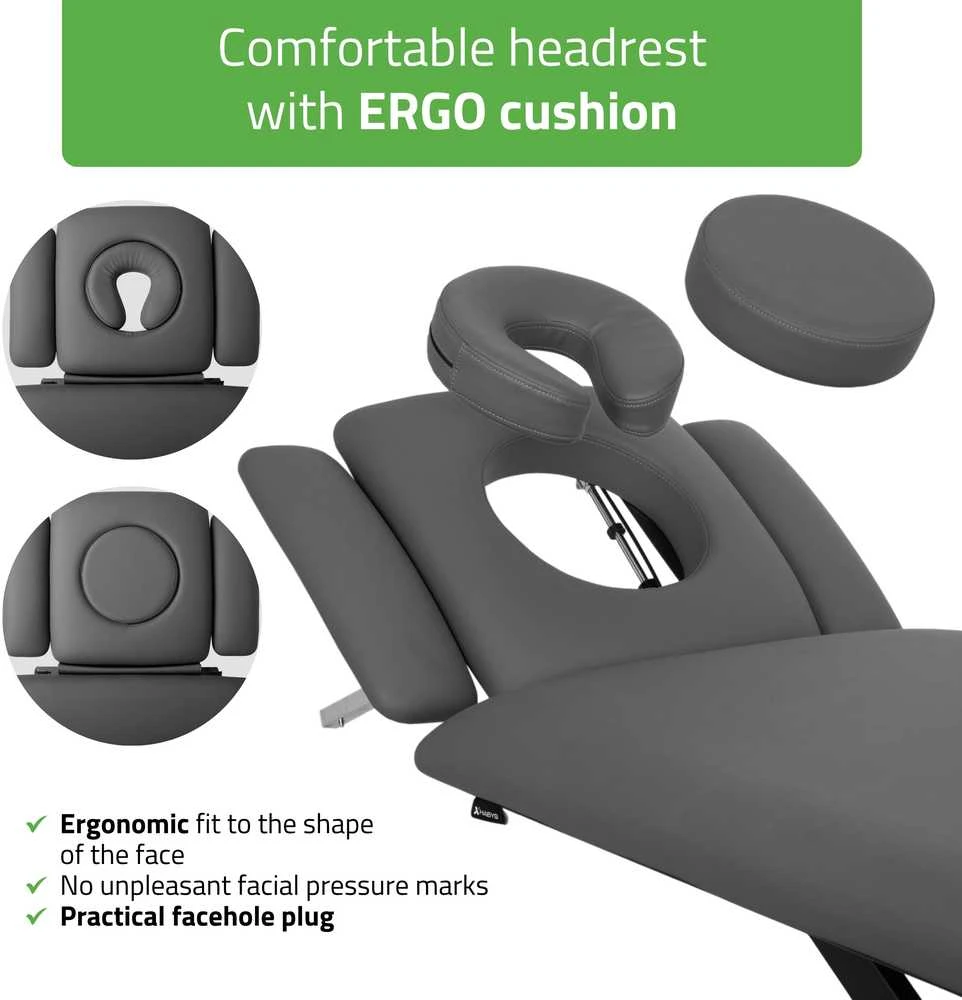 Habys Elektrinis kosmetologinis terapijos stalas Evero Cross X4 Ergo Satin Comfort K722 Pilkas