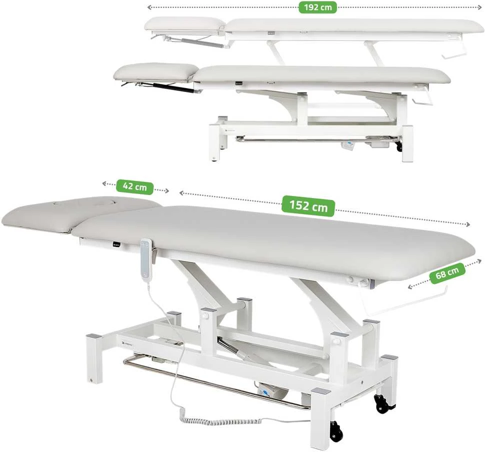 Habys Elektrinis masažo procedūrų stalas Fortis 2 ERGO light pilkas