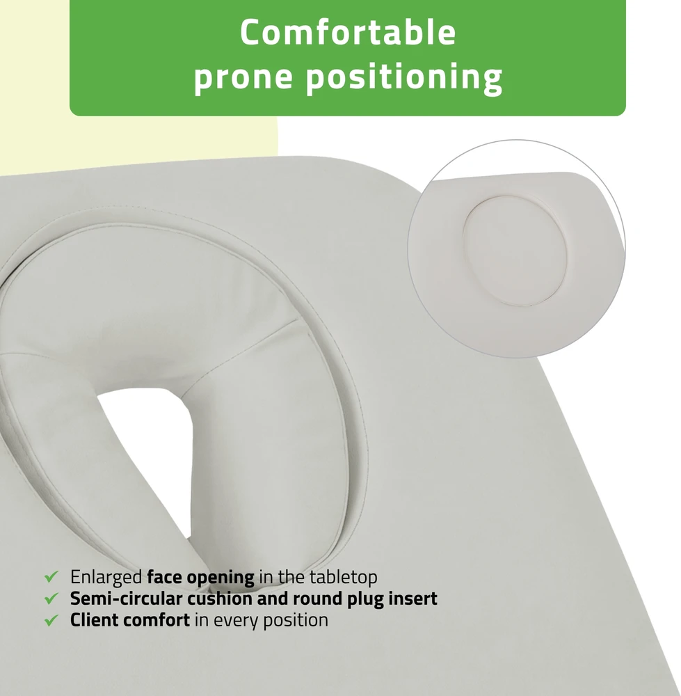 Habys Elektrinis masažo stalas Serenity ERGO 4 Satin Comfort su šildymu, pilkas