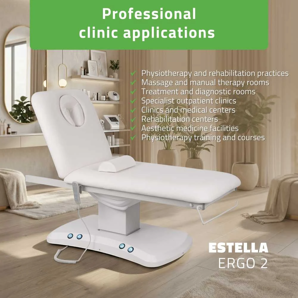 Habys Elektrinis procedūrų gultas Estella ERGO 2 baltas