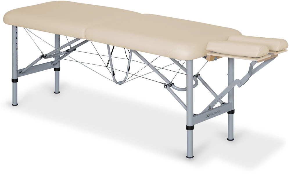 Habys Masažo stalas Chiro Ultralux 19 Alu Vinyl Flex K033, smėlio spalvos
