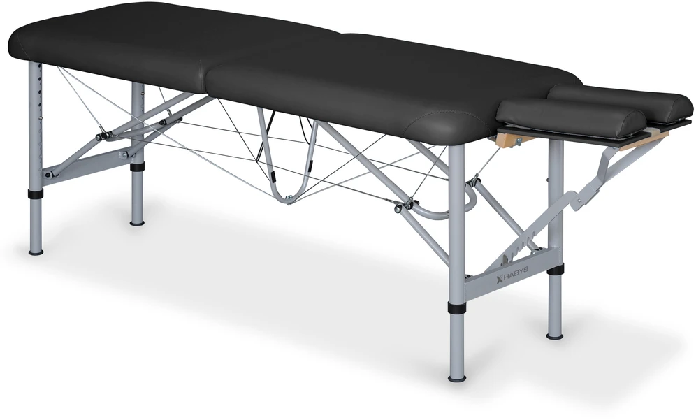 Habys Masažo stalas Chiro Ultralux 19 Alu Vinyl Flex K015, juodas