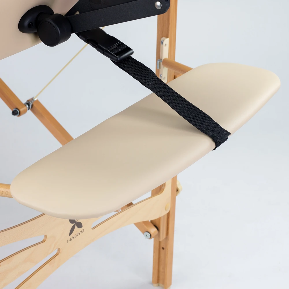 Habys Masažo stalas Panda 70 Comfort su veido anga, iš Vinyl Flex K033, smėlio spalvos