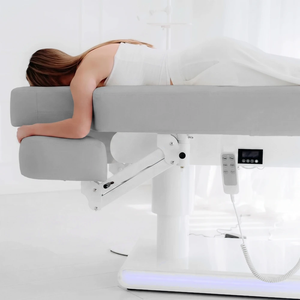Habys Prabangus elektrinis kosmetologinis gultas Eterna Gentle Flex su šildymu, pilkas