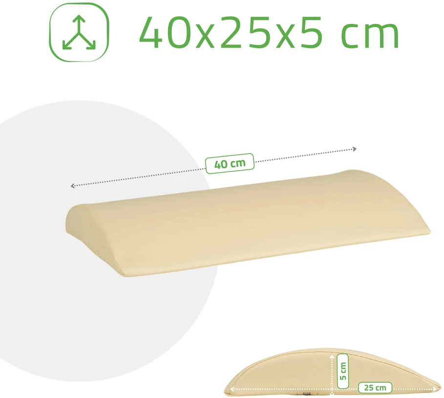 Habys Pusiau apvali juosmens pagalvėlė 40x25x5 K533 smėlio spalvos