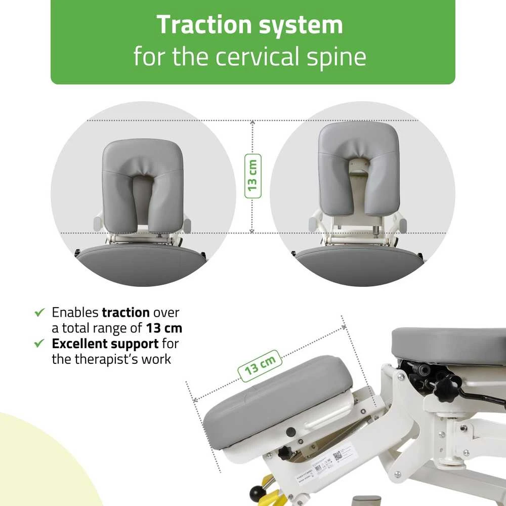 Habys Stacionarus terapinis stalas Upright Chiro Z7, pilkas