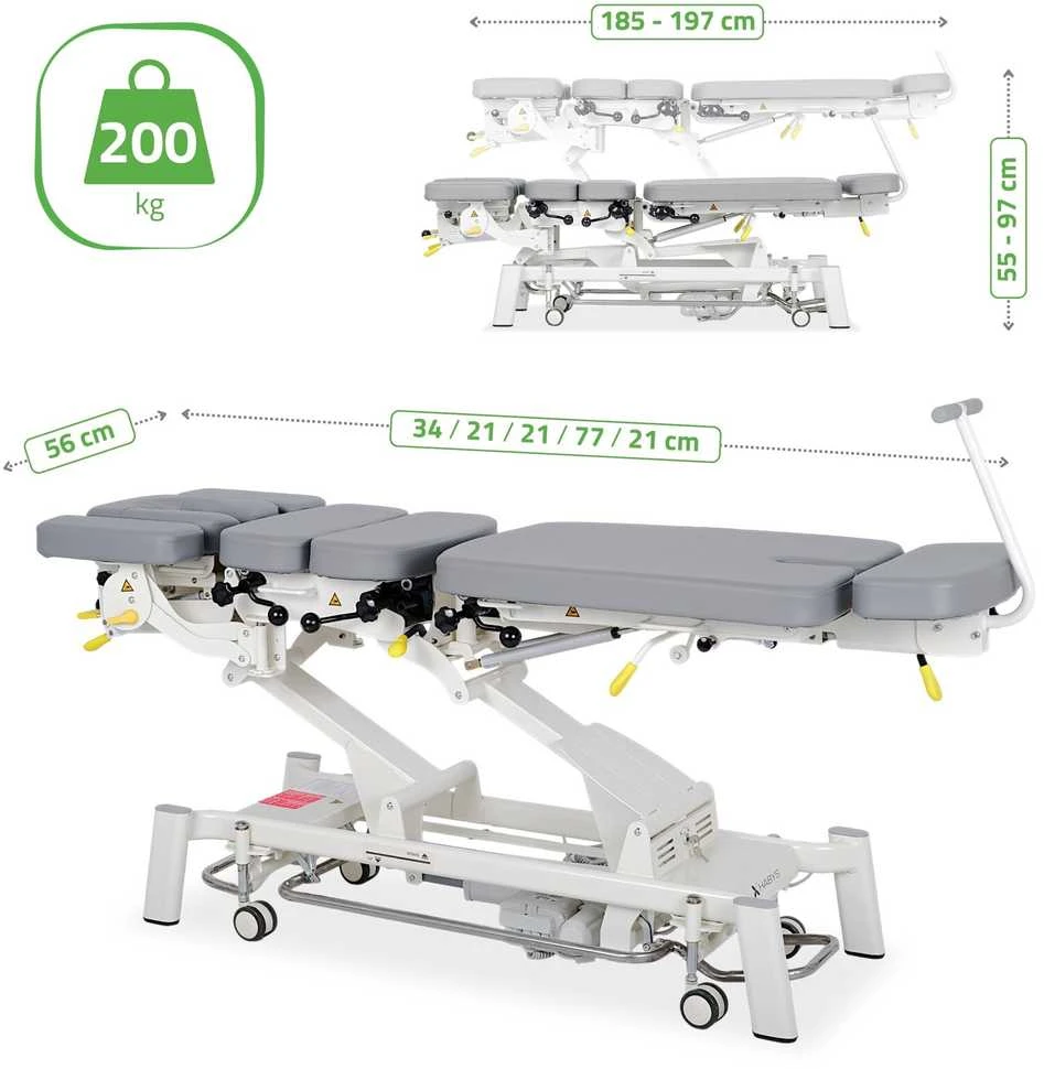 Habys Stacionarus terapinis stalas Upright Chiro Z7, pilkas
