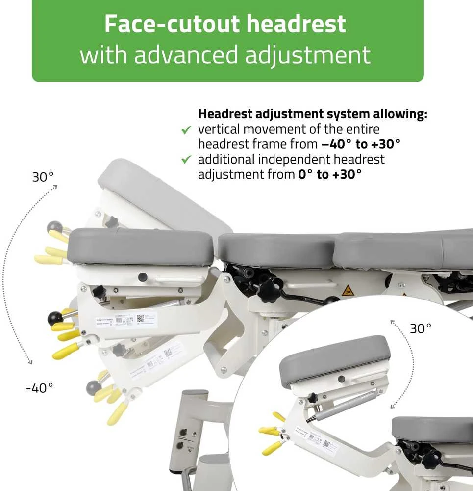 Habys Stacionarus terapinis stalas Upright Chiro Z7, pilkas