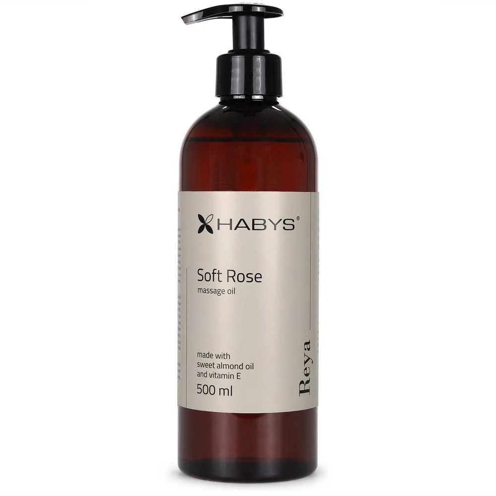 Habys Švelnios rožės masažo aliejus, 500 ml
