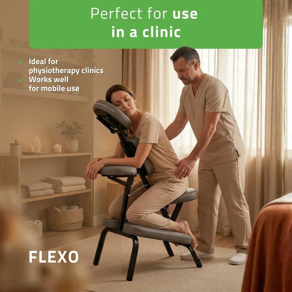 Habys Vertikalaus masažo kėdė Flexo Comfy Base pilkas