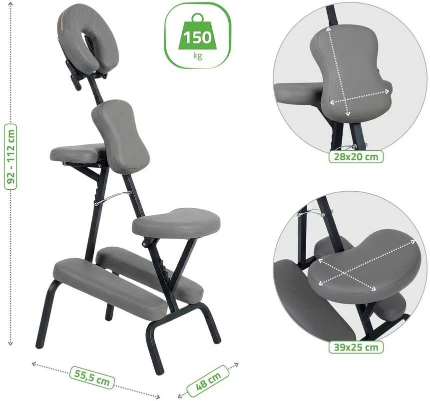 Habys Vertikalaus masažo kėdė Flexo Comfy Base pilkas