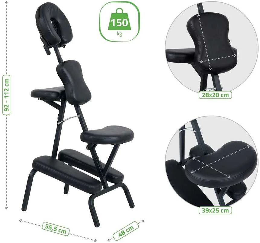 Habys Vertikalaus masažo kėdė Flexo Comfy Base juodas