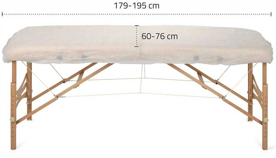 Habys Vienkartiniai masažo stalo užvalkalai su guma, 10 vnt.