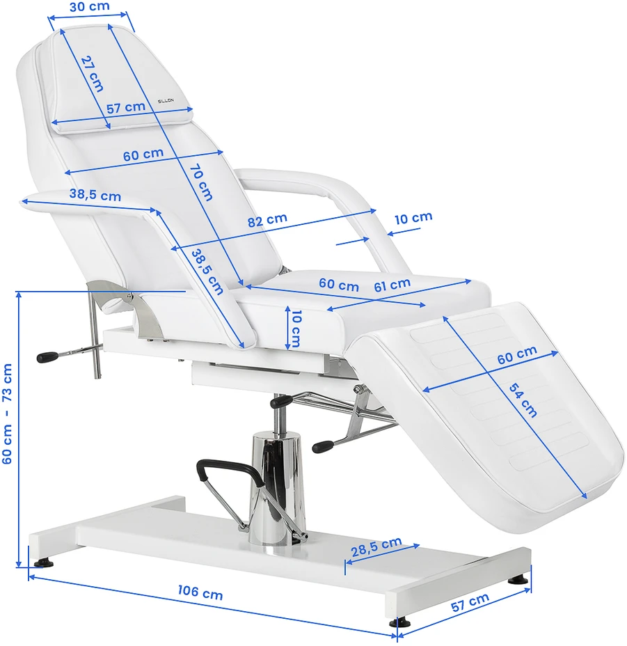 Activeshop Hidraulinis kosmetologinis krėslas Sillon 210, baltas