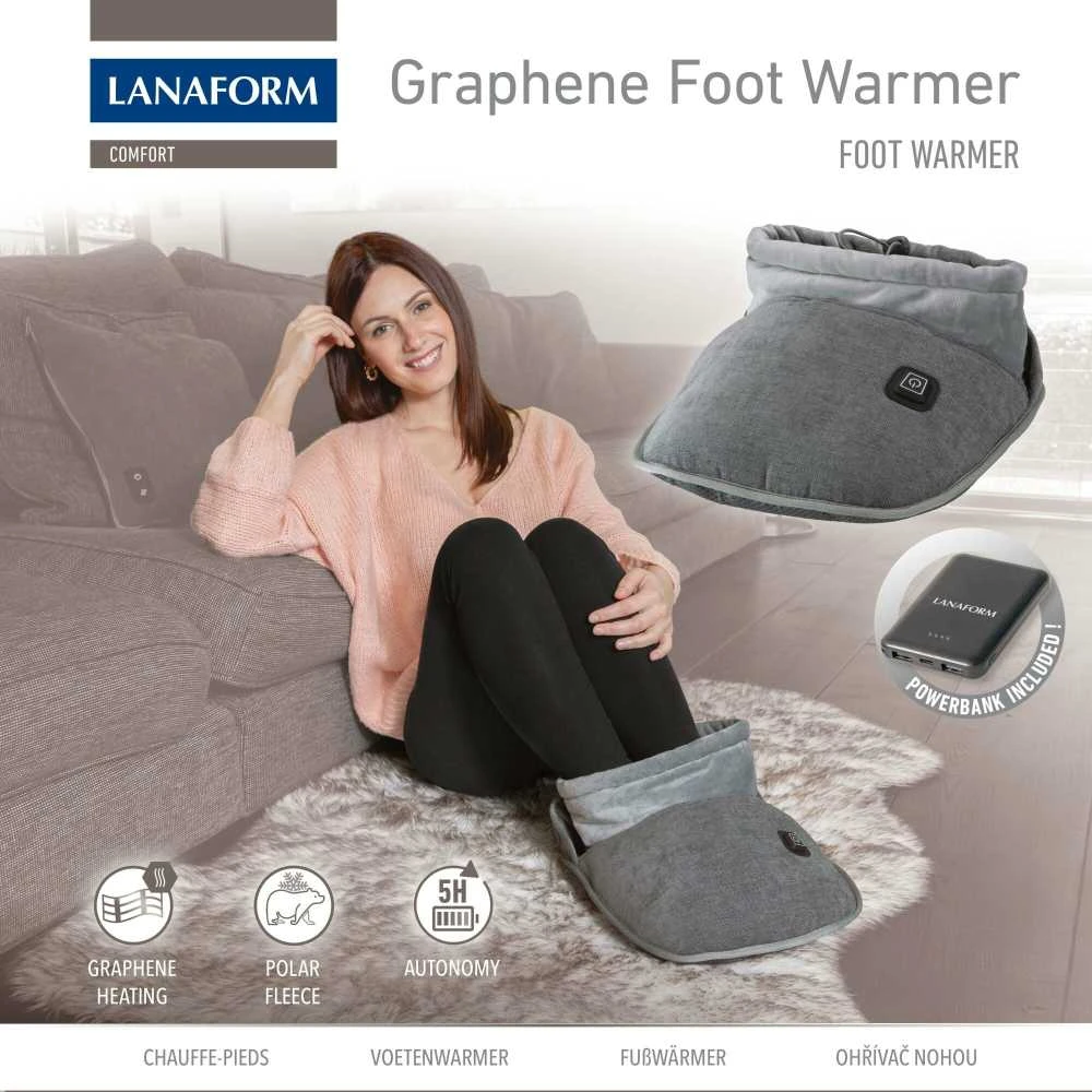 Įkraunamas elektrinis kojų šildytuvas Lanaform Graphene Foot Warmer