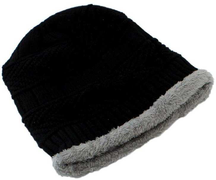 Bq52D Aptel Kepurė, šalikas (rinkinys) UNISEX SET Juodas