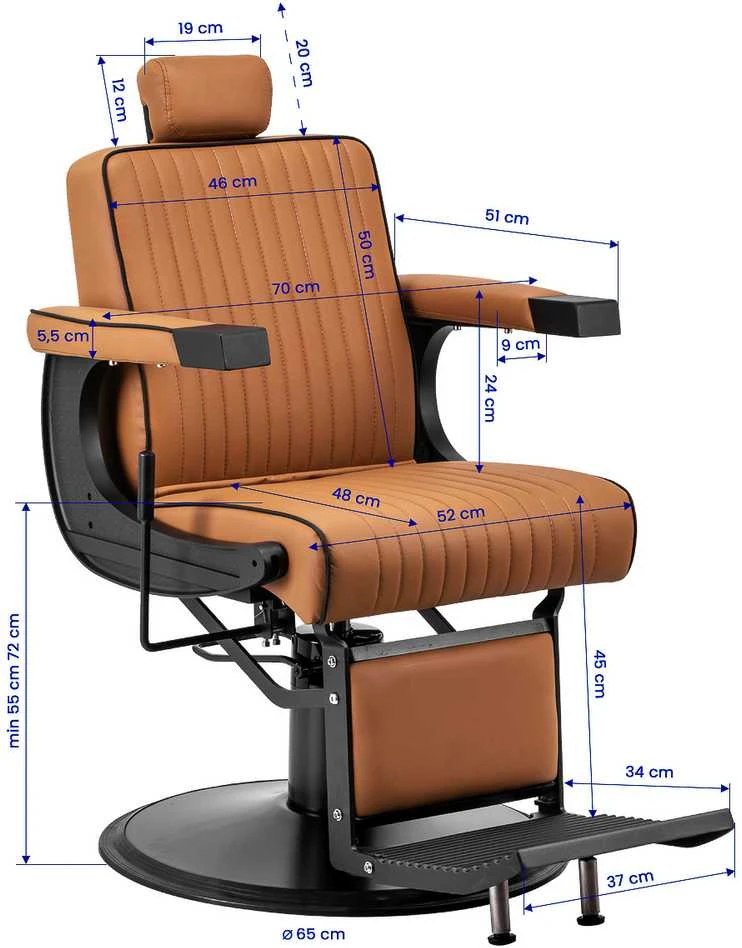 Activeshop Kirpyklos kėdė Barber Chair Gabbiano Visionerio Biege Juodas