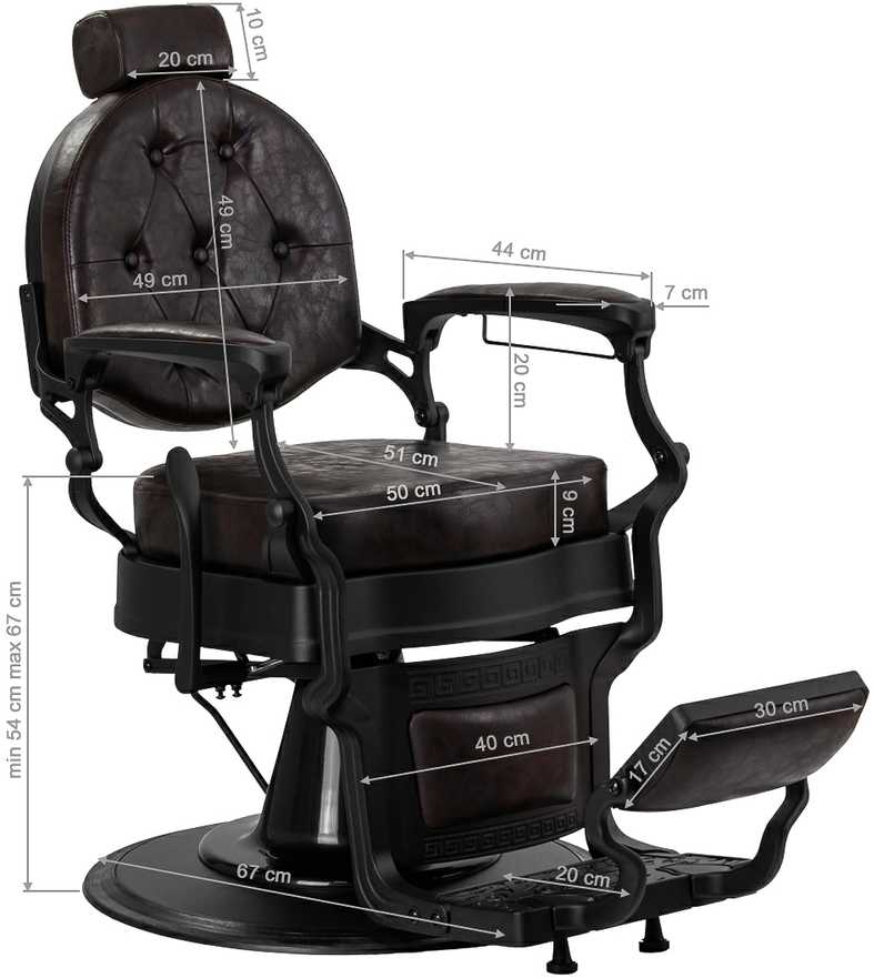 Activeshop Kirpyklos kėdė Barber Chair President Brown Juodas