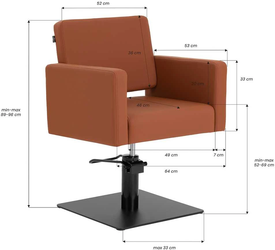 Activeshop Kirpyklos kėdė Gabbiano Vitoria Brown