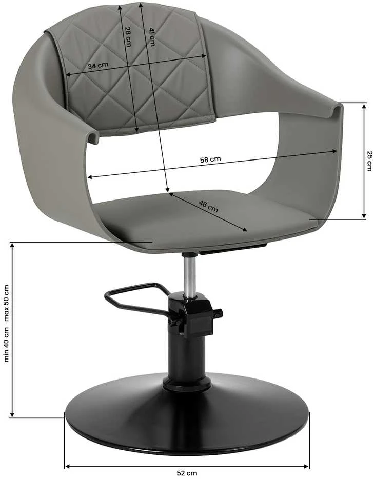 Activeshop Kirpėjo kėdė Hair System Halo Pilkas pilka