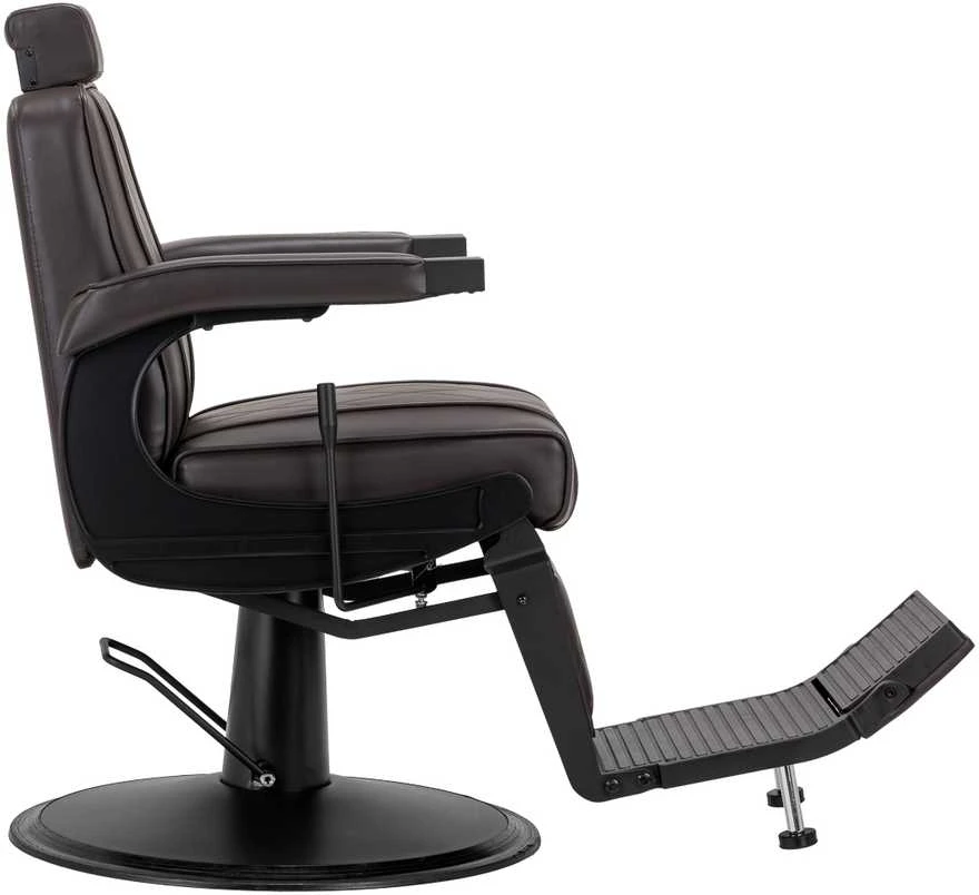Activeshop Kirpyklos barberio kėdė Hair System BM88066B ruda su juodu pagrindu