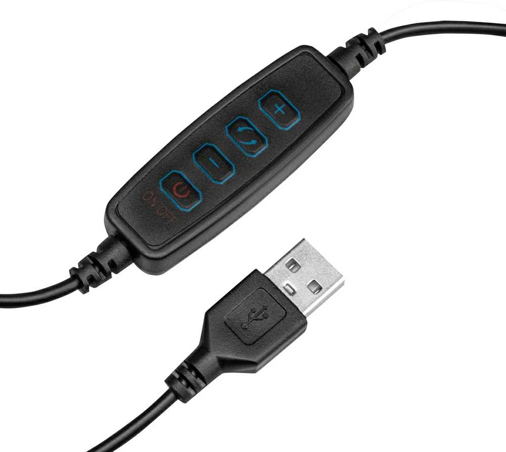 LED lempa su lupa 5D SNAKE RING 5W Juodas