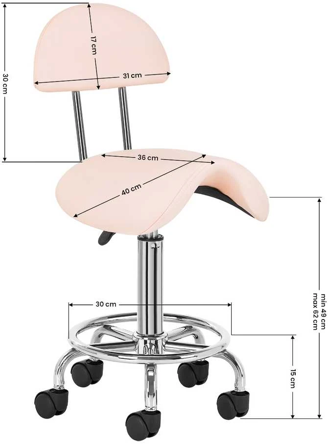 Activeshop Kosmetologinė meistro kėdutė 6001 pink