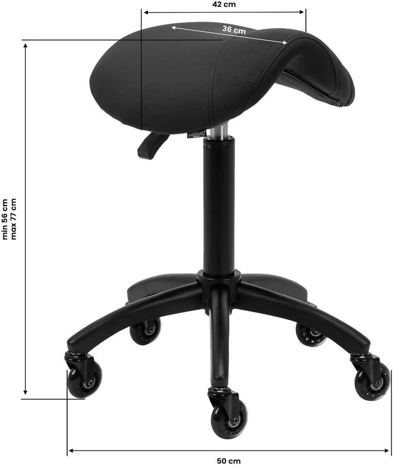 Activeshop Kėdė ant ratukų Gabbiano D032 juoda