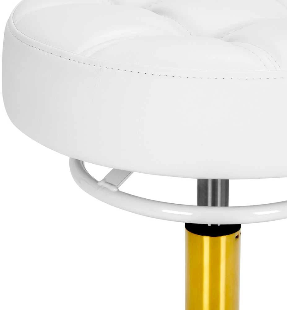 Activeshop Kosmetologinė meistro kėdutė Gabbiano D054G Gold and Baltas