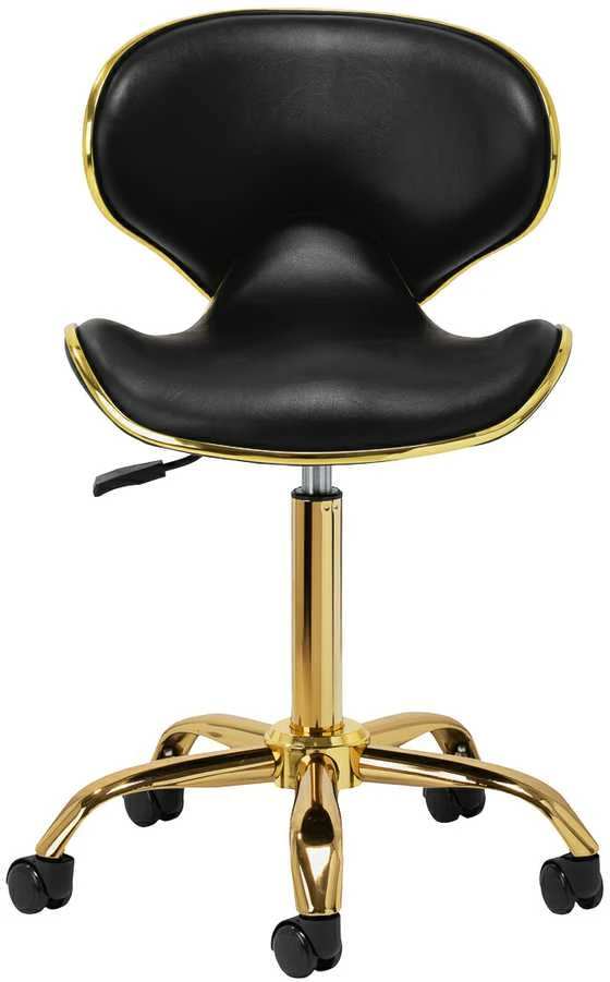 Activeshop Kosmetologinė meistro kėdutė Gabbiano Q-4599G Gold Juodas