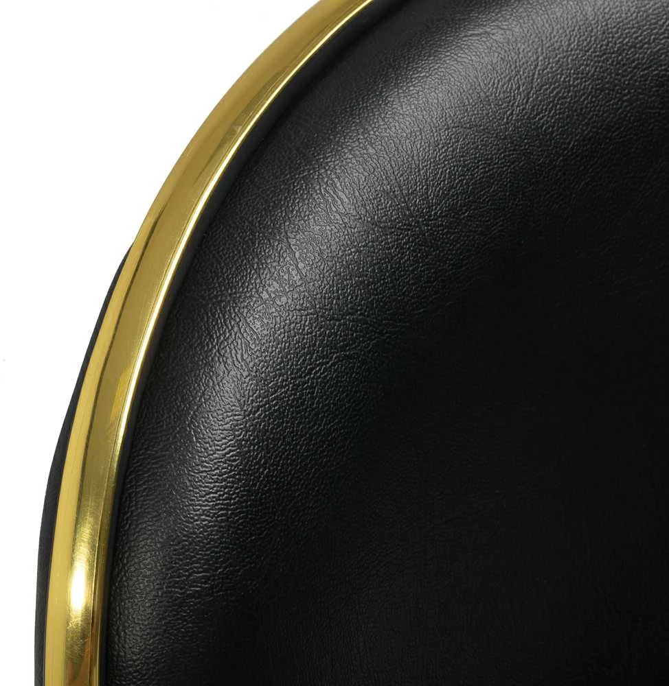 Activeshop Kosmetologinė meistro kėdutė Gabbiano Q-4599G Gold Juodas