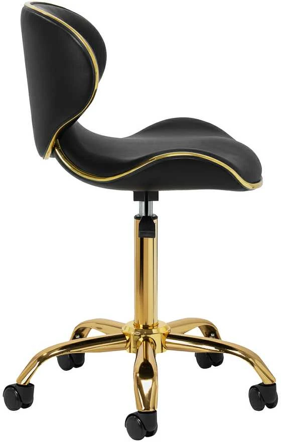 Activeshop Kosmetologinė meistro kėdutė Gabbiano Q-4599G Gold Juodas