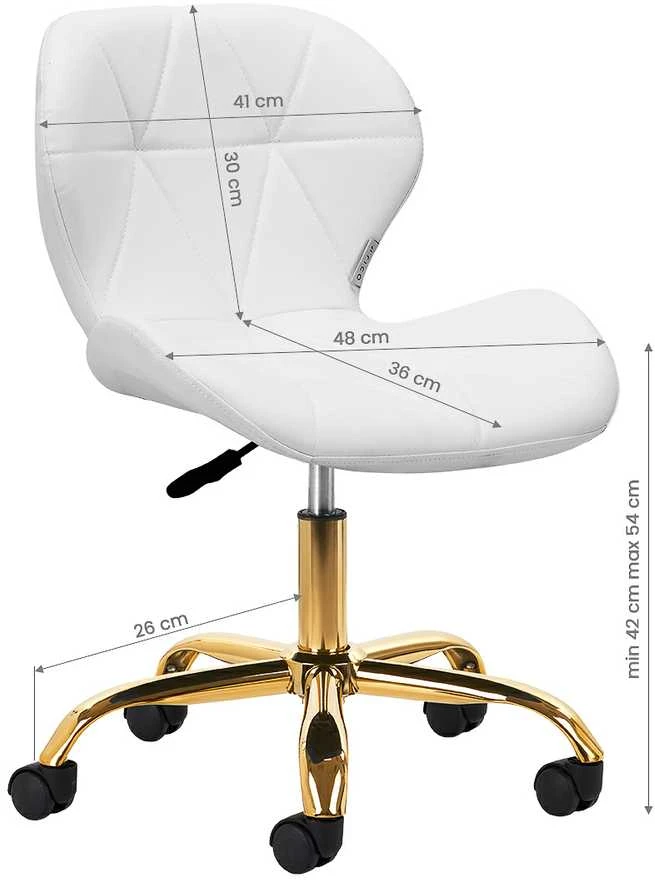 Activeshop Kosmetologinė meistro kėdutė QS-06G Baltas