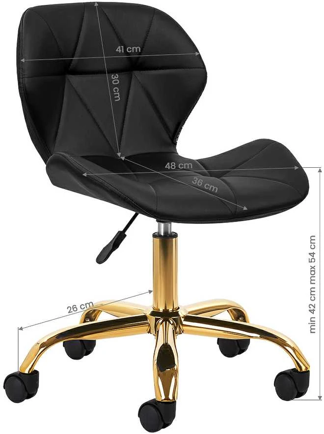 Activeshop Kosmetologinė meistro kėdutė QS-06G Juodas