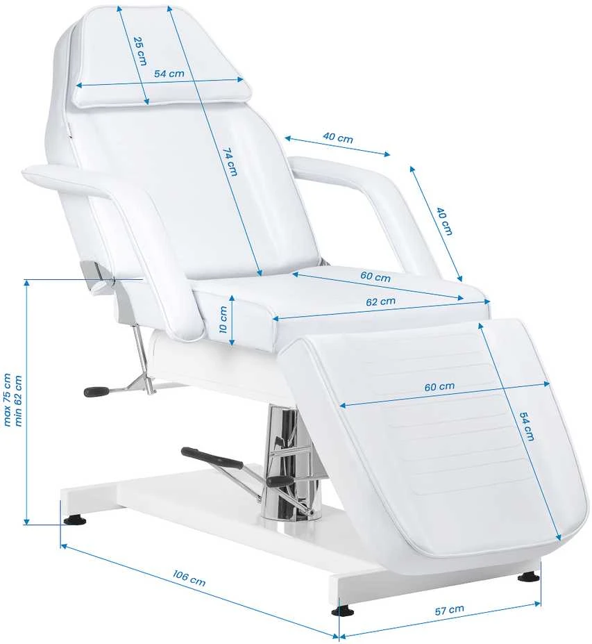 Activeshop Kosmetologinis krėslas Sillon V2 210 Hydraullic Baltas