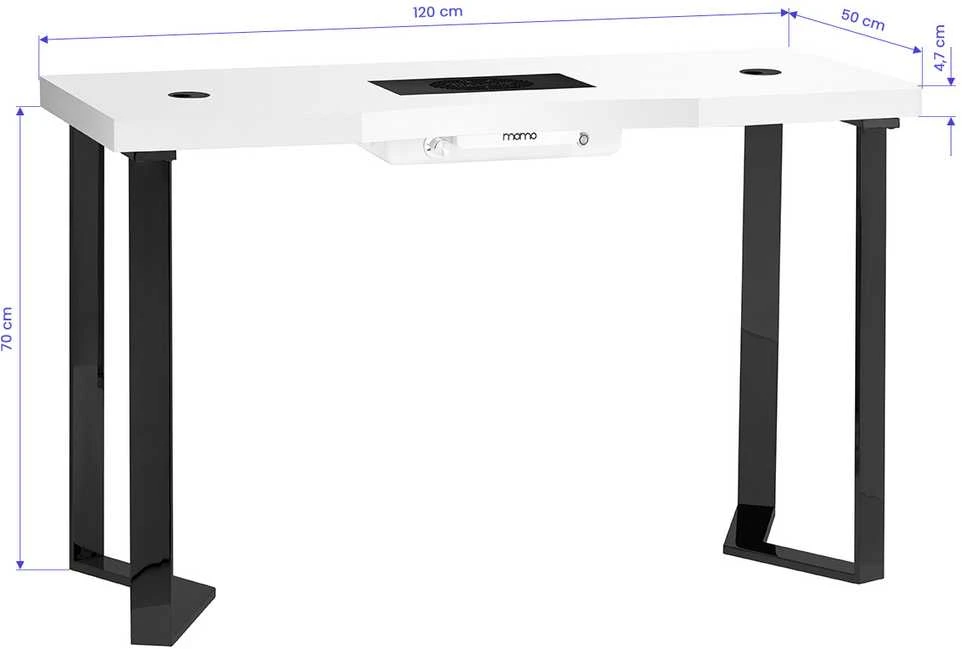 Activeshop Kosmetologinis manikiūro stalas su dulkių surinkėju MOMO 05-BL