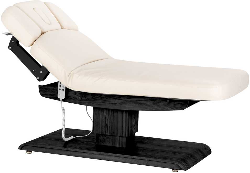 Activeshop Kosmetologinis SPA gultas Sillon Relax cream and juodas
