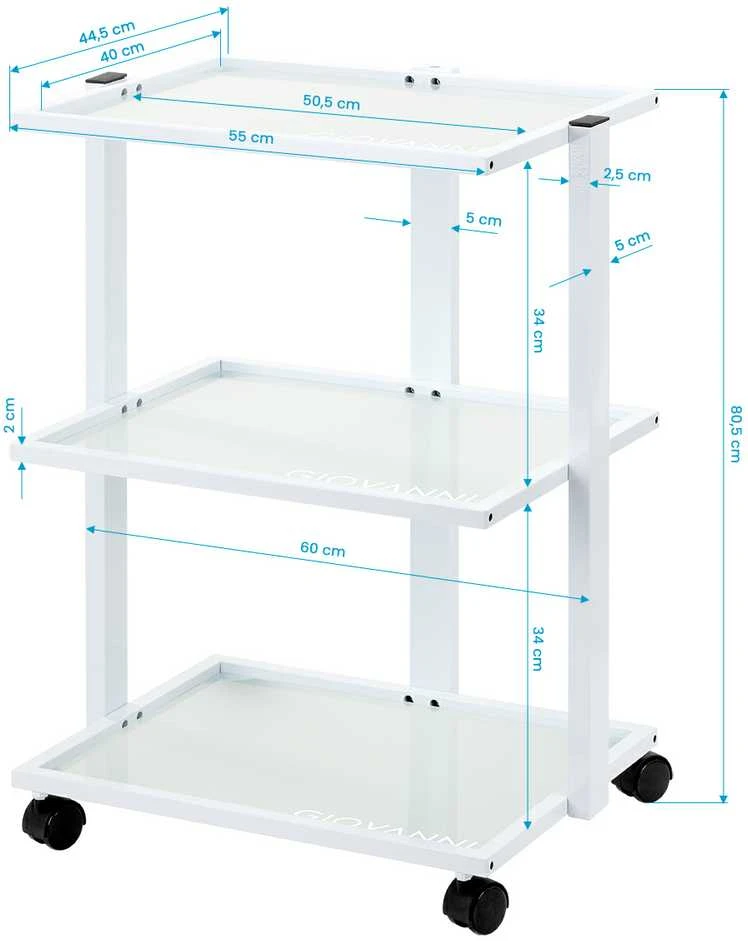 Activeshop Kosmetologinis vežimėlis Giovanni E40 Baltas
